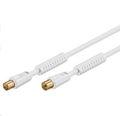 MicroConnect COAX010WHQ - Câble coaxial 75 Ohm blanc, 10 m, Mâle/Femelle, pour antenne, TV, satellite MicroConnect COAX010WHQ - Câble coaxial 75 Ohm blanc, 10 m, Mâle/Femelle, pour antenne, TV, satellite