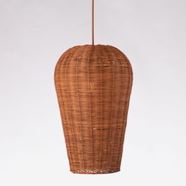 Lampe À Suspension Gusau en Rotin naturalne style boho-chic