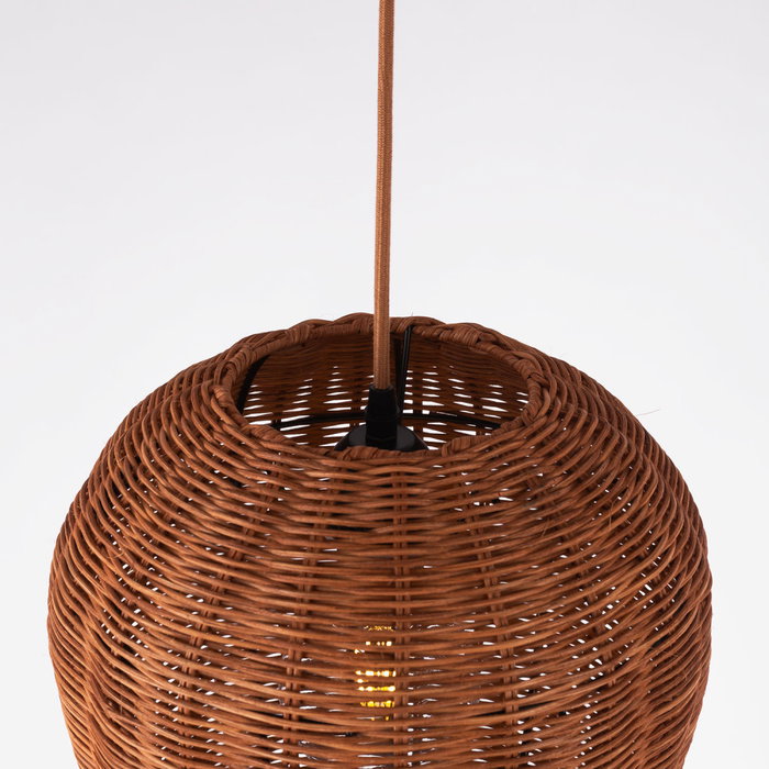 Lampe À Suspension Gusau en Rotin naturalne style boho-chic