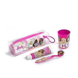 Barbie Trousse de toilette et étui dentaire enfant 4 pièces