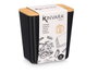 KINVARA Lot de 12 Bocaux Rectangulaires Bas Noir-Marron 1L