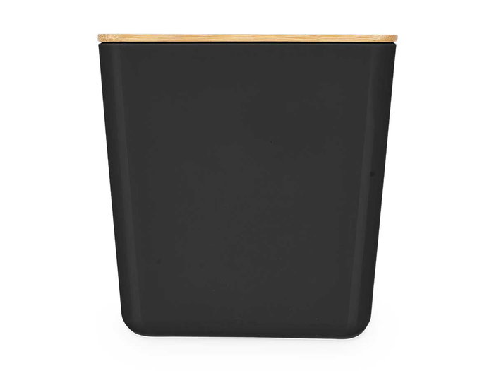 KINVARA Lot de 12 Bocaux Rectangulaires Bas Noir-Marron 1L