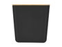 KINVARA Lot de 12 Bocaux Rectangulaires Bas Noir-Marron 1L