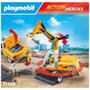 PLAYMOBIL Action Heroes Jeu de construction - Excavadora Grande avec cabine pivotante et pelle mobile - Pour enfants 4 ans et plus - 71749