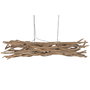 Suspension Home ESPRIT Noir Naturel Bois Fer bois de teck 50 W