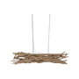 Suspension Home ESPRIT Noir Naturel Bois Fer bois de teck 50 W