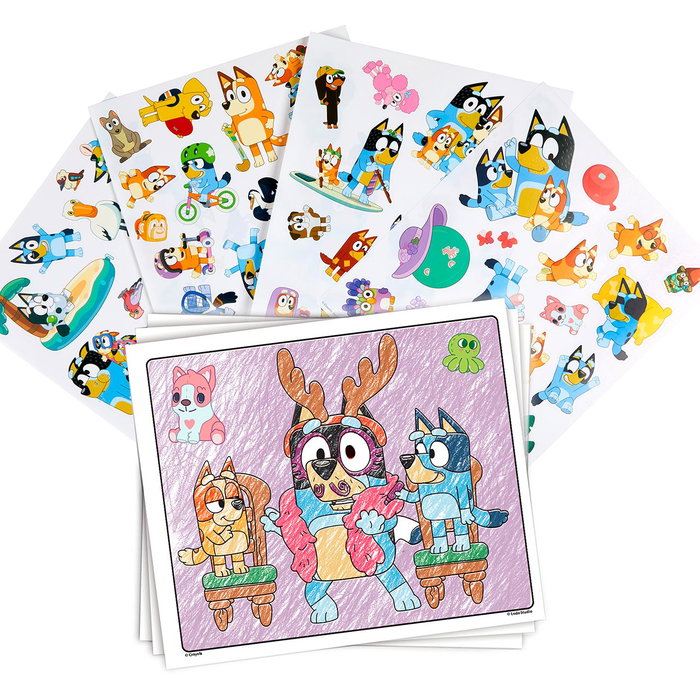 Crayola - Livre de coloriage Bluey avec stickers, 32 pages, à partir de 3 ans, référence 04-2664 Crayola - Livre de coloriage Bluey avec stickers, 32 pages, à partir de 3 ans, référence 04-2664