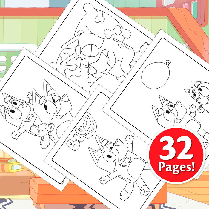 Crayola - Livre de coloriage Bluey avec stickers, 32 pages, à partir de 3 ans, référence 04-2664 Crayola - Livre de coloriage Bluey avec stickers, 32 pages, à partir de 3 ans, référence 04-2664