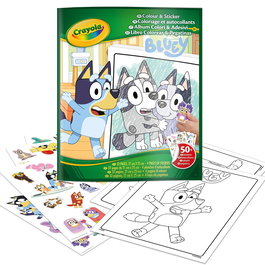 Crayola - Livre de coloriage Bluey avec stickers, 32 pages, à partir de 3 ans, référence 04-2664