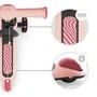 Kinderkraft HALLEY 2 Trottinette 2 en 1 Rose avec siège amovible