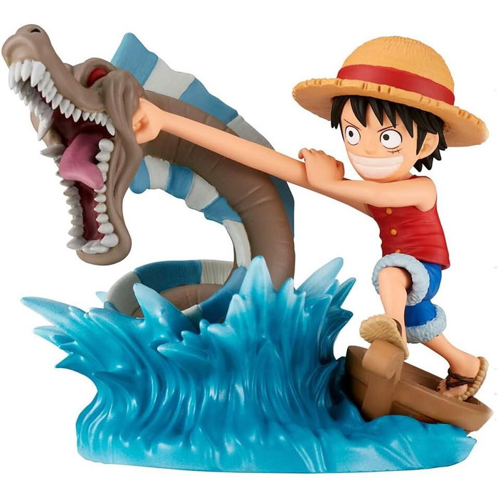 BANPRESTO - Figurine One Piece Log Stories, Monkey D. Luffy vs Sea Monster, 7 cm, décoration de collection