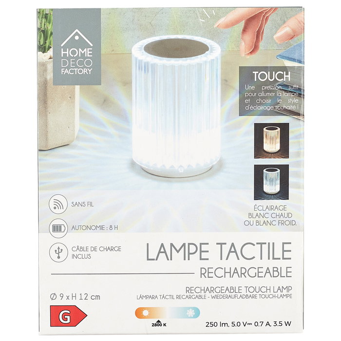 Home Deco Factory Lámpara Táctil Recargable sans fil Home Deco Factory Lámpara Táctil Recargable sans fil