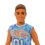 Barbie Ken Fashionista Poupée avec Prothèse de Jambe Hjt11 - Cheveux Bruns, Tenue Los Angeles - Multilingue