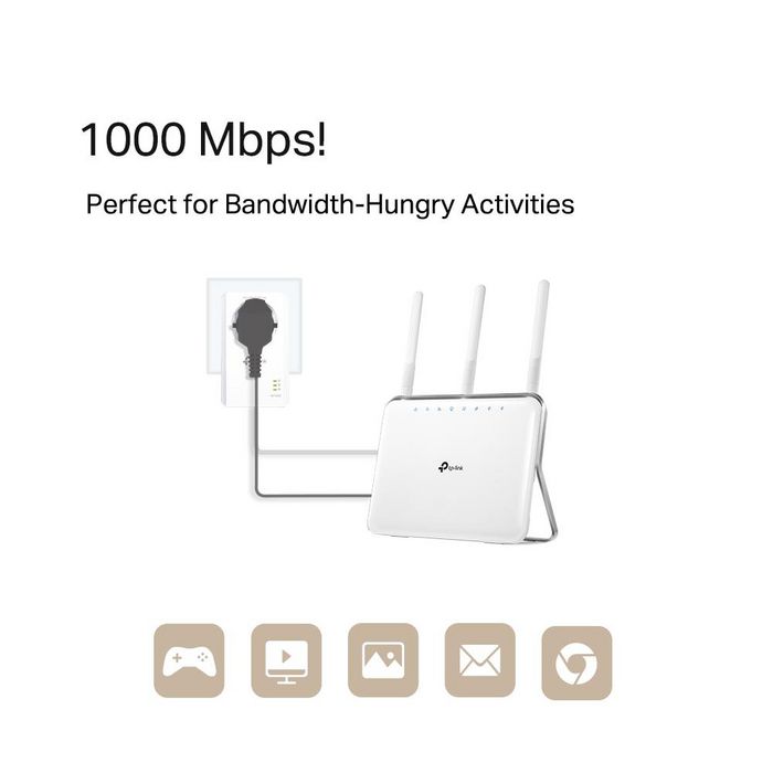 TP-Link TL-PA7017P KIT Adaptateurs Powerline Gigabit AV1000 Blanc TP-Link TL-PA7017P KIT Adaptateurs Powerline Gigabit AV1000 Blanc