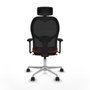 Piqueras y Crespo Chaise de Bureau avec Appui-tête Jorquera 3D086N2 Orange Foncé