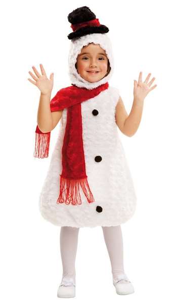 My Other Me Déguisement peluche bonhomme de neige Taille 5-6 ans - Multilingue (Espagnol, Anglais, Français, Italien, Portugais, Allemand) - 100% Polyester