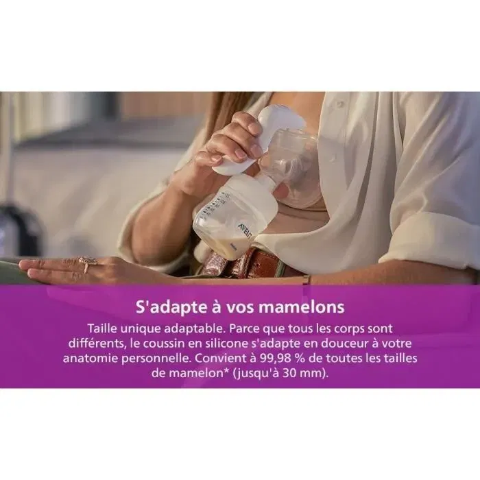 Philips Avent - Kit Tire-Lait Manuel Simple - Pour une expression du lait maternelle confortable et efficace avec accessoires de stockage