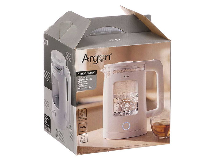 ARGON Bouilloire Ventana Blanc 1360W 1,5L