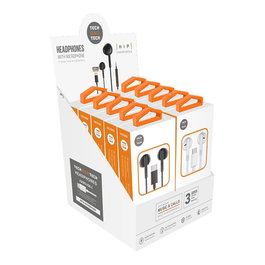 Tech One Tech Expositor pour écouteurs Eartech avec USB-C, 10 unités, 5 noirs et 5 blancs, emballage carton