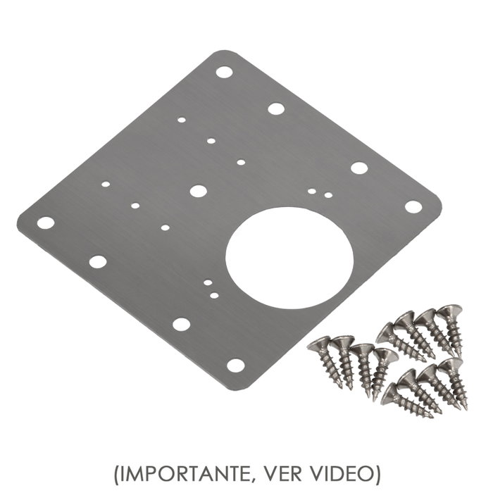 WOLFPACK LINEA PROFESIONAL Plaque de réparation pour charnières à tasseau 9x9 cm WOLFPACK LINEA PROFESIONAL Plaque de réparation pour charnières à tasseau 9x9 cm