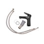 Robinet de salle de bain classique noir en laiton/zinc avec levier unique