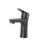 Robinet de salle de bain classique noir en laiton/zinc avec levier unique