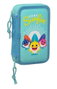 Safta Plumier double poche 28 pièces thème Baby Shark Surfing 12.5 x 19.5 x 4 cm pour enfants de 3 ans