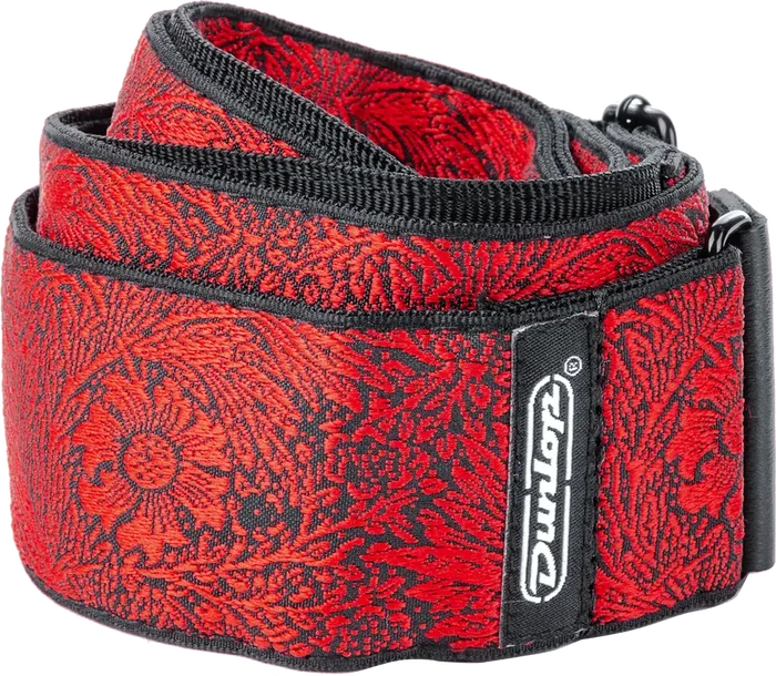 Albion Dunlop Corréa Guitare/Basse Jacquard - Réf. Dunlop, Motif Coloré, Extrémités Cuir, 5 cm