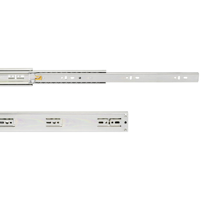 Emuca Jeu de coulisses à billes pour tiroirs à sortie totale, fermeture amortie, hauteur 45mm, longueur 500mm, Acier, Zingué