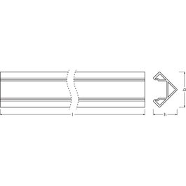 Ledvance Profil moyen pour bandes LED PM06/E/18X18/12/1 1M
