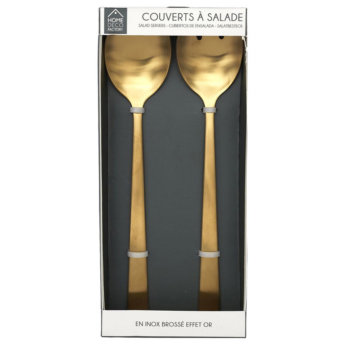 Home Deco Factory Set de 2 couverts pour servir la salade dorés Mirage Home Deco Factory Set de 2 couverts pour servir la salade dorés Mirage