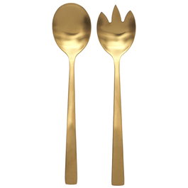 Home Deco Factory Set de 2 couverts pour servir la salade dorés Mirage