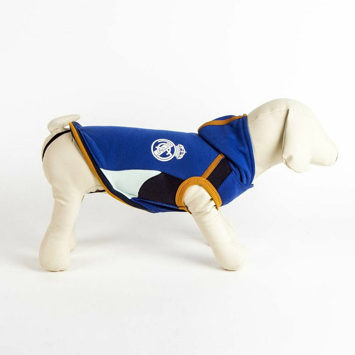 Cerdá Sweat à capuche en polaire Real Madrid pour chien, M, bleu Cerdá Sweat à capuche en polaire Real Madrid pour chien, M, bleu