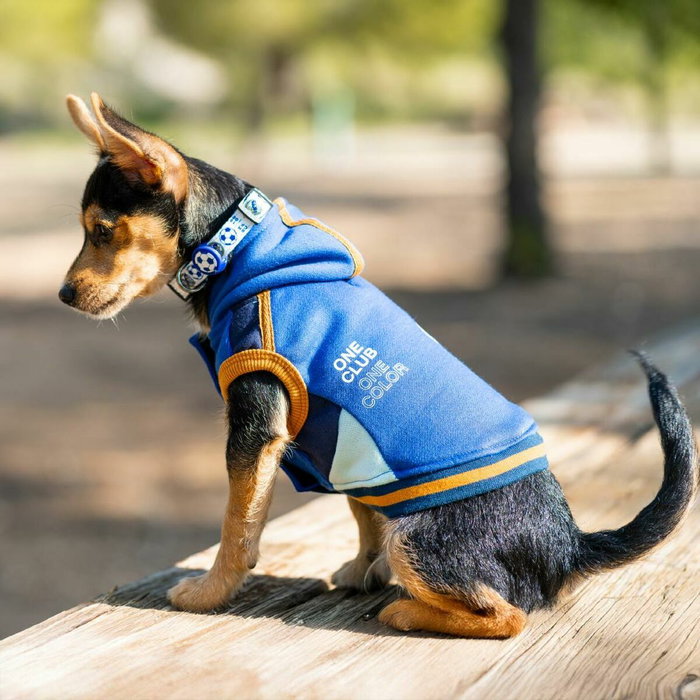 Cerdá Sweat à capuche en polaire Real Madrid pour chien, M, bleu Cerdá Sweat à capuche en polaire Real Madrid pour chien, M, bleu
