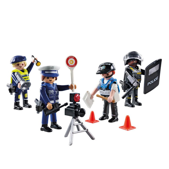 Playmobil Set métiers de la police avec 4 policiers et 35 pièces 71730