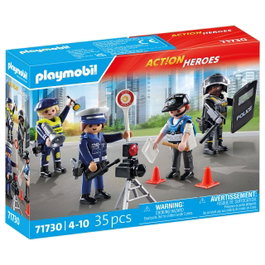 Playmobil Set métiers de la police avec 4 policiers et 35 pièces 71730