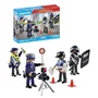 PLAYMOBIL 71730 - Set métiers de la police avec 4 policiers et accessoires, figurines Action Heroes, 35 pièces, jeu de construction dès 4 ans