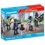 PLAYMOBIL 71730 - Set métiers de la police avec 4 policiers et accessoires, figurines Action Heroes, 35 pièces, jeu de construction dès 4 ans