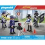 PLAYMOBIL 71730 - Set métiers de la police avec 4 policiers et accessoires, figurines Action Heroes, 35 pièces, jeu de construction dès 4 ans