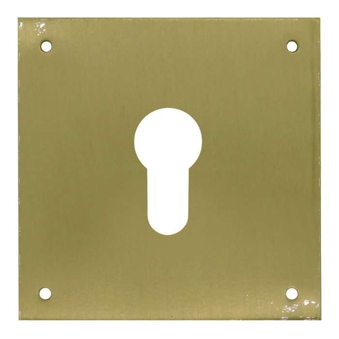 Micel Plaque bocallave PLP13 en laiton satiné, 80 x 80 mm Micel Plaque bocallave PLP13 en laiton satiné, 80 x 80 mm