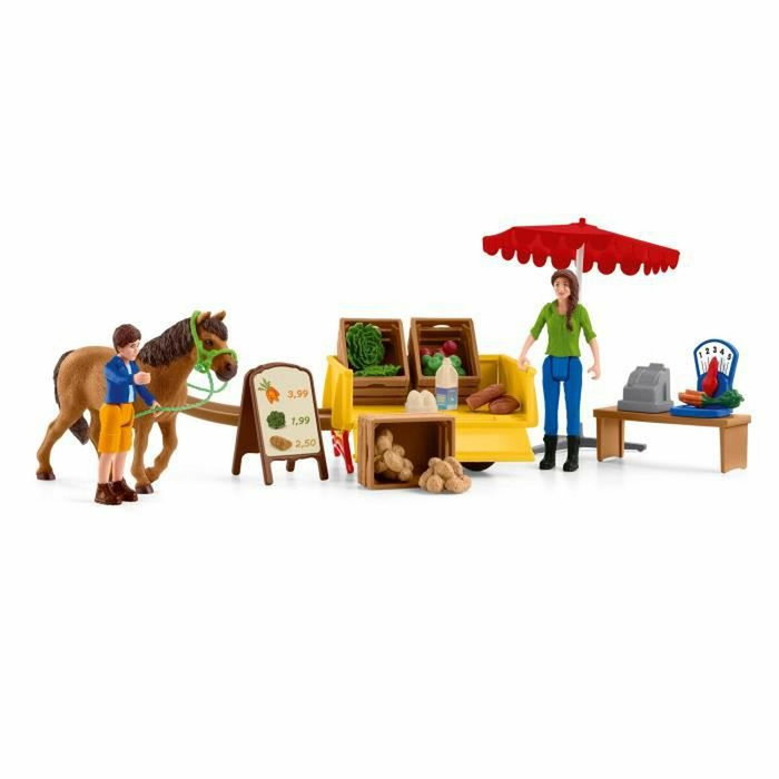 Schleich Étal mobile de la ferme avec figurines et animaux