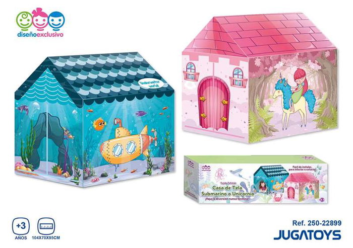 Jugatoys Maison de jeu en tissu 104x70x95cm - Modèles assortis
