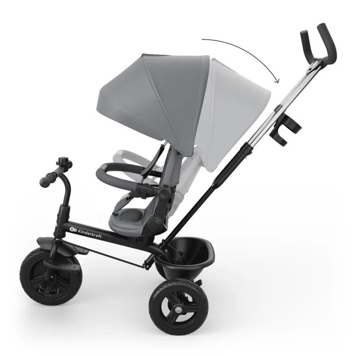 Kinderkraft ASTON 2 PLUS Tricycle évolutif 6 en 1 Gris