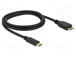 DELOCK Câble USB B micro vers USB C, 1m, noir