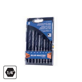 CELESA Jeu de clés mixtes 4 clés WIDIA / 4 clés HSS 1/4" avec manche hexagonal, dimensions 4-5-6/8 mm