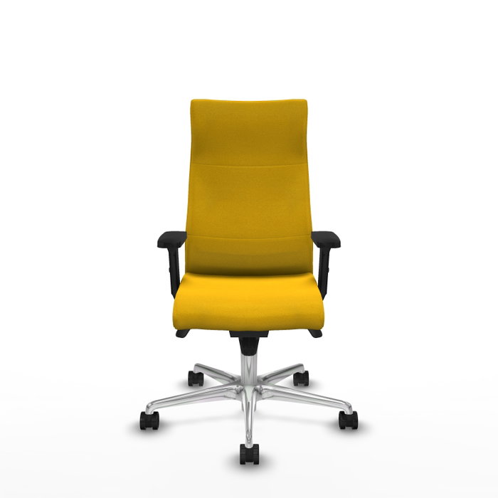 Piqueras Y Crespo Sillón Albacete Jaune avec mécanisme Sincro et base aluminium Piqueras Y Crespo Sillón Albacete Jaune avec mécanisme Sincro et base aluminium