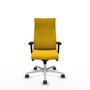 Piqueras Y Crespo Sillón Albacete Jaune avec mécanisme Sincro et base aluminium