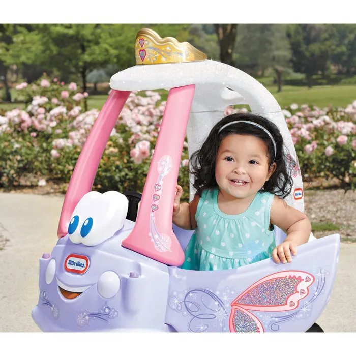 Little Tikes Cozy Coupe Fairy - Voiture d'enfant rose et violette avec klaxon et plancher amovible - Dès 18 mois