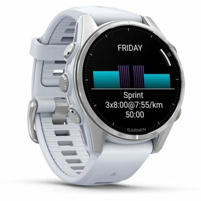 Garmin Montre connectée fénix 8 - 43 mm - Réf. 010-02903-00 - Blanc - Modèle S
