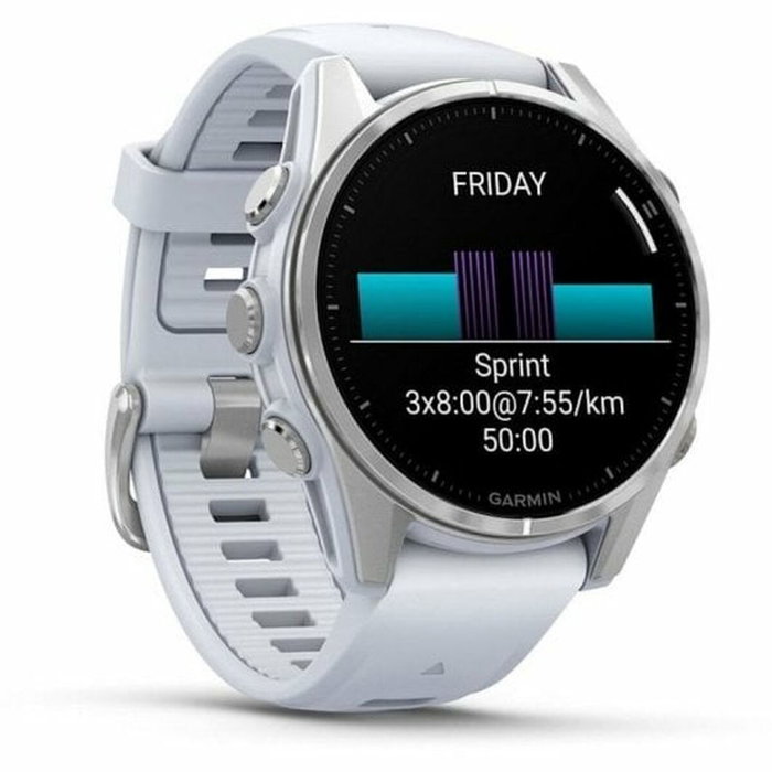Garmin Montre connectée fénix 8 - 43 mm - Réf. 010-02903-00 - Blanc - Modèle S